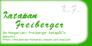 katapan freiberger business card